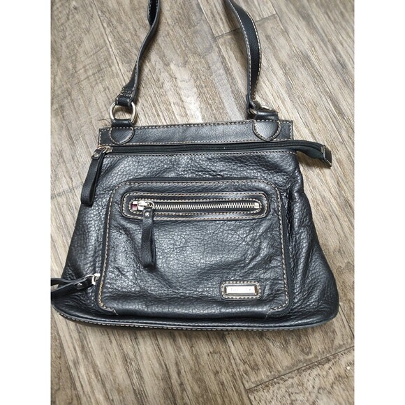 The Sak Pebbled Leather Purse Dark Brown Bag Cross Body Shoulderbag Hand… - Picture 4 of 14